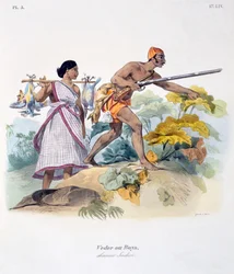 Caçador indiano com mosquete, 1827-35